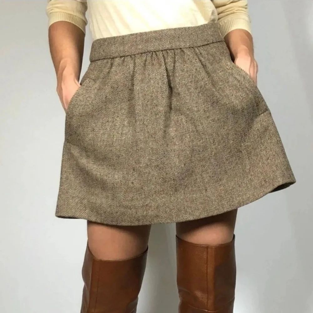 J. Crew 100% Wool Mini Skirt Size 4